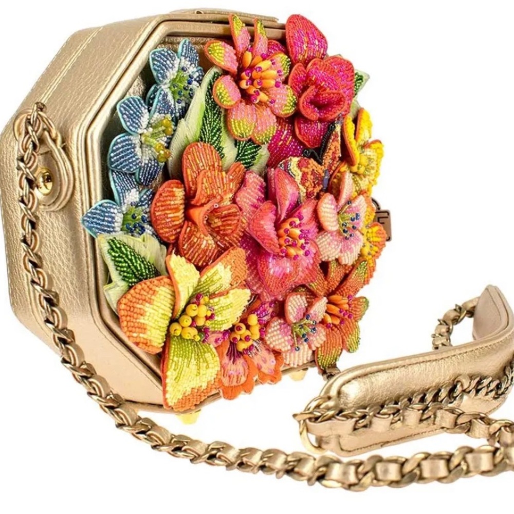 MARY FRANCES | WILD BLOSSOM DESIGNER HANDBAG ✪NEW✪ PURSE FLORAL RARE FLOWERS USA